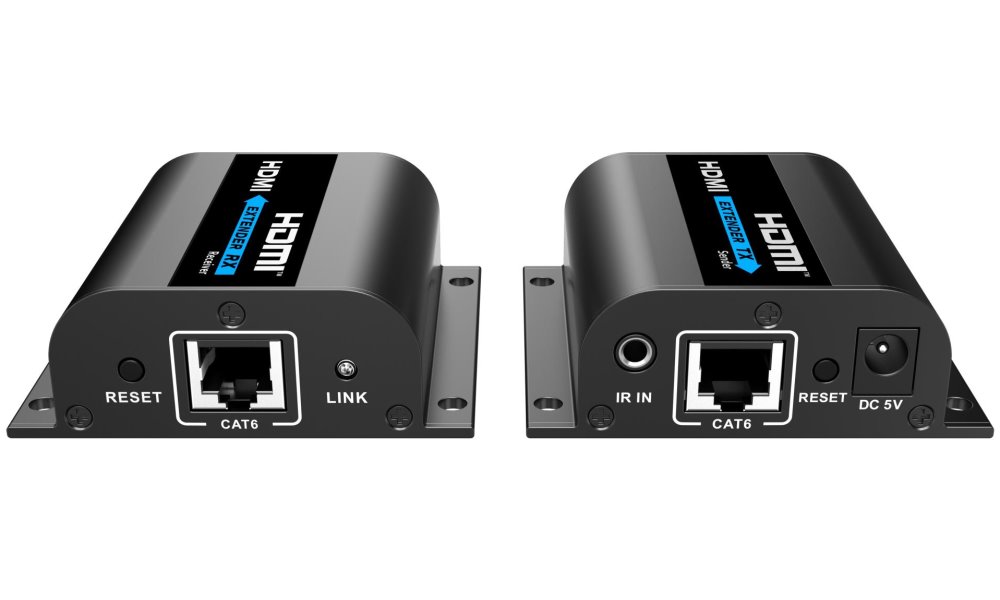 PremiumCord 4K@30Hz HDMI extender na 60m přes jeden kabel Cat6/6a/7, lokální HDMI výstup