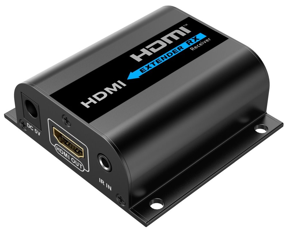 PremiumCord 4K@30Hz HDMI extender na 60m přes jeden kabel Cat6/6a/7, lokální HDMI výstup