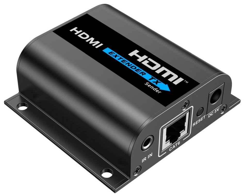 PremiumCord 4K@30Hz HDMI extender na 60m přes jeden kabel Cat6/6a/7, lokální HDMI výstup