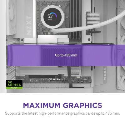 NZXT skříň H9 Flow dvoukomorová ATX / 3x140mm fan / 1x120mm / perforovaný top / proskl. bočnice, front / bílá