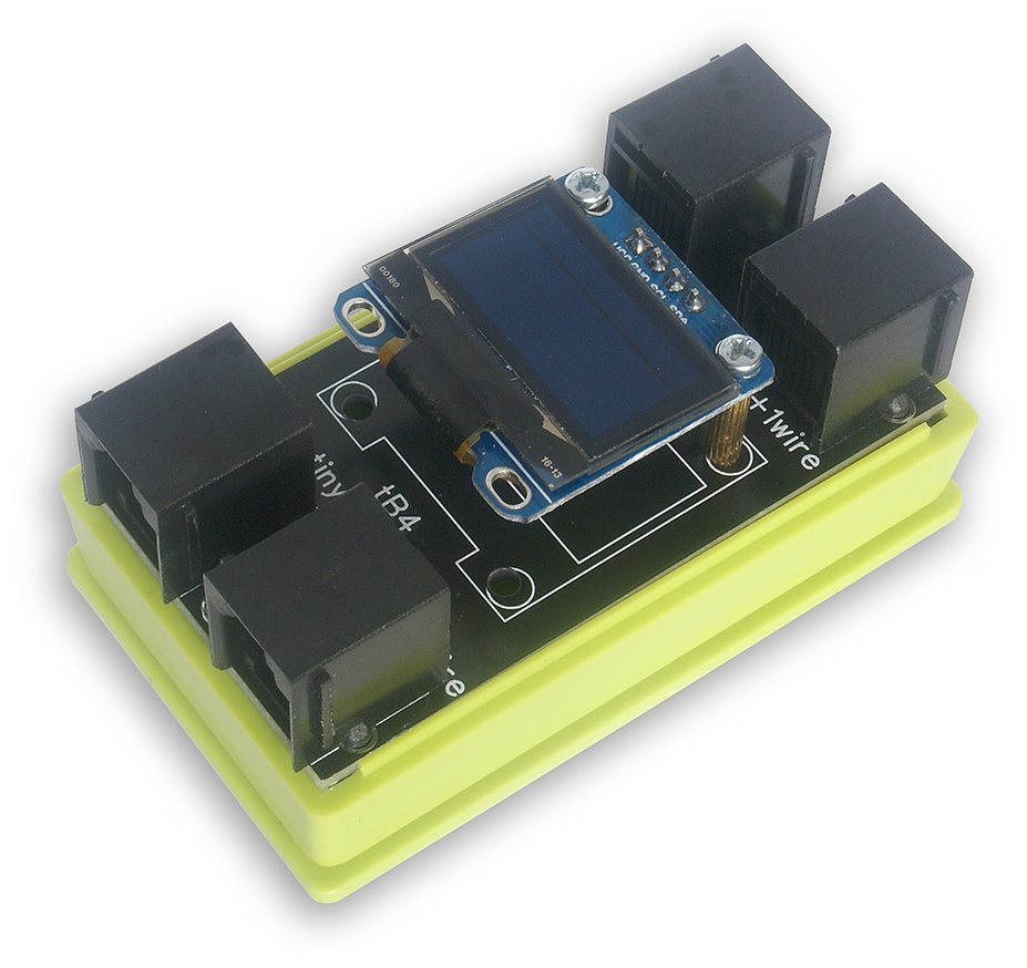 TINYCONTROL tB4 - rozšíření s 1-Wire, I2C, OLED pro LAN ovladač