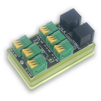 TINYCONTROL Splitter tB2, rozšíření 1-Wire - 1× RJ12 a 6× terminál