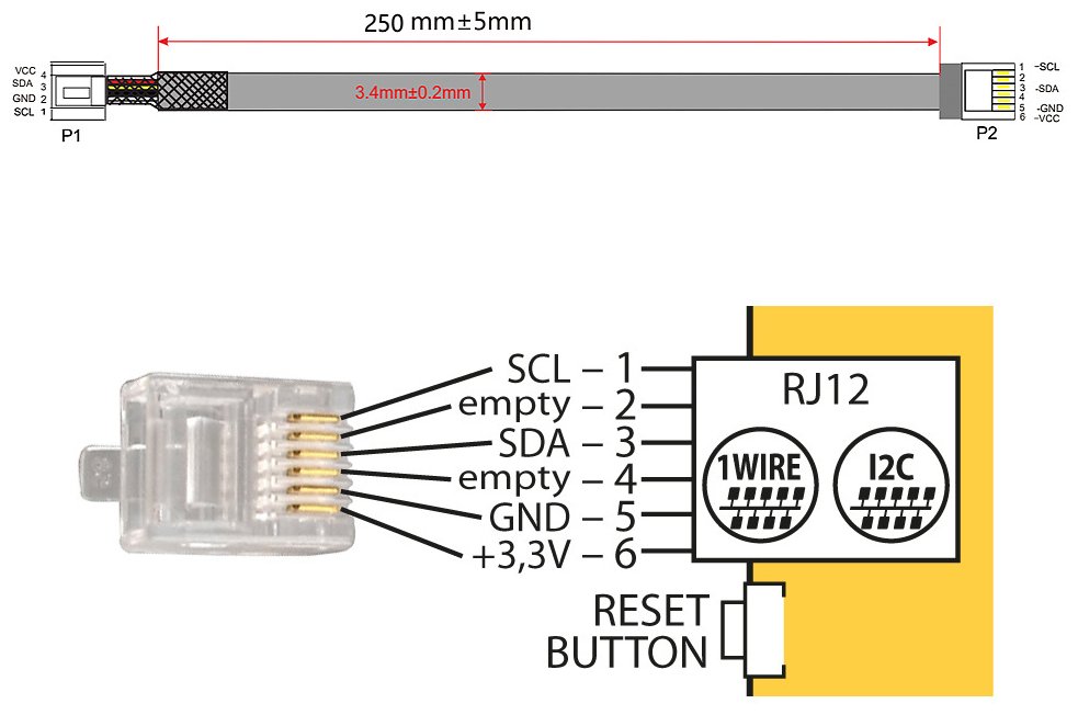 TINYCONTROL teplotní a vlhkostní čidlo AHT20 (AM2301B) pro LAN ovladač LK3 a LK4