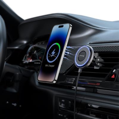 Swissten magnetický držák do ventilace auta airhold s bezdrátovým nabíjením 15w / 7,5w (kompatibilní s magsafe)