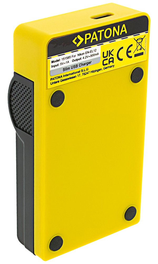 PATONA nabíječka Foto Nikon EN-EL12/NP-FM500H slim, USB