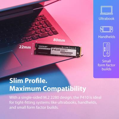 PATRIOT P410 1TB SSD / Interní / M.2 PCIe Gen4 x4 NVMe / 2280