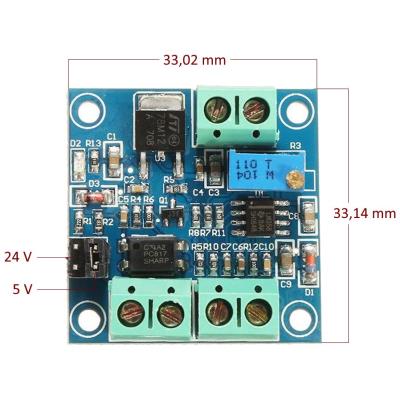 TINYCONTROL LC-LM358-PWM2V převodník PWM 0-100% na 0-10V pro řízení SSR relé