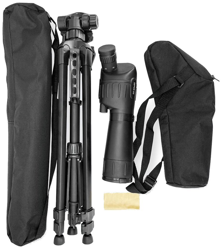 NEDIS dalekohled/ zvětšení 20-60x/ průměr objektivu 60 mm/ zorné pole 38 m/ včetně přepravní tašky/ černý