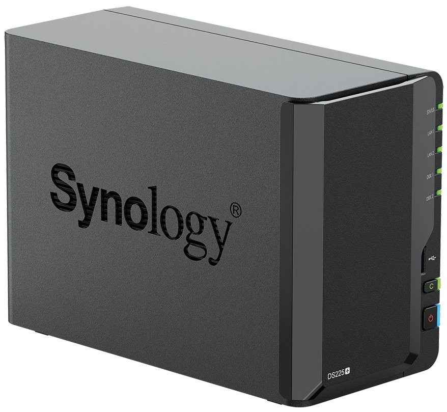 Synology DS225+   2x SATA, 2GB RAM, 2x USB 3.2, LAN 1x 2.5GB + 1x 1Gb