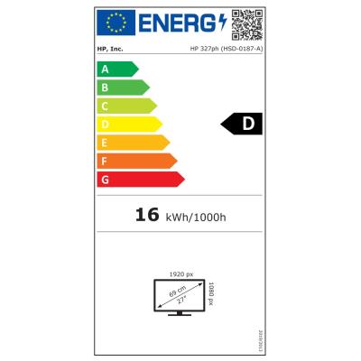 HP 327ph/ 27"/ 1920x1080/ IPS/ 5ms/ 250cd/m2/ 1000:1/ HDMI/ DP/ VESA/ černý