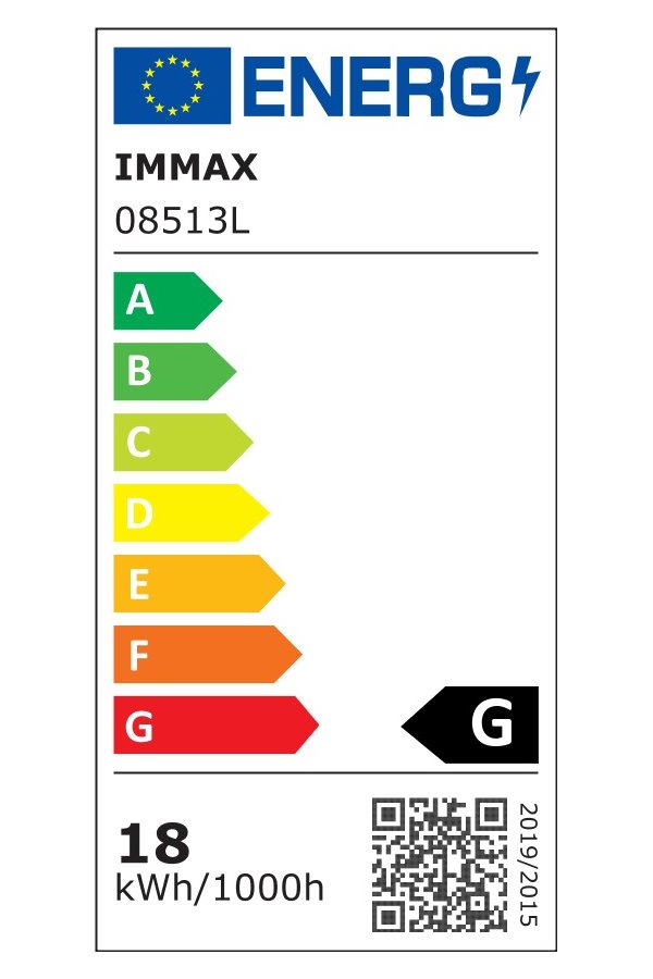 IMMAX MODERN venkovní LED osvětlení nástěnné s PIR čidlem, 18W, 1278lm, IP65, černé