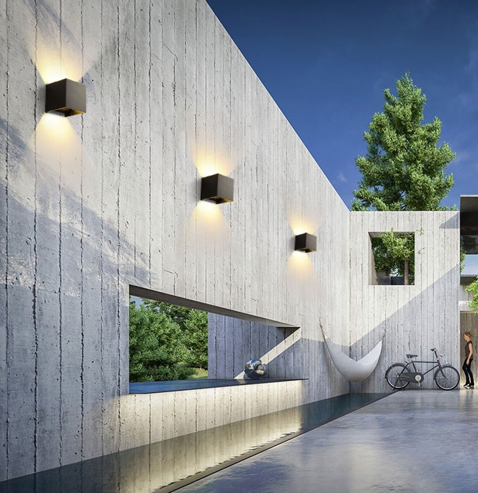 IMMAX DICE venkovní LED osvětlení nástěnné, 6W, 340lm, IP65, antracit