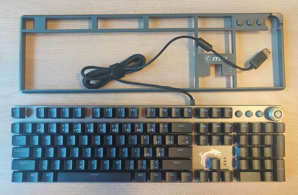 MSI herní klávesnice FORGE GK310 Red/ drátová/ mechanická/ RGB podsvícení/ USB/ CZ+SK layout