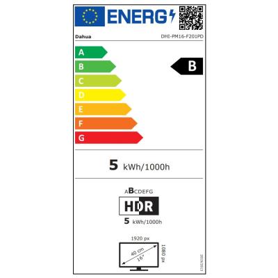 DAHUA 16" LED PM16-F201PD/ IPS panel/ 1920x1080 (FHD)/ 1200:1/ 10ms/ 200 cd/m2/ HDMI/ 2xUSB-C/ VESA 75x75/ černý