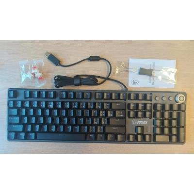 MSI herní klávesnice FORGE GK310 Red/ drátová/ mechanická/ RGB podsvícení/ USB/ CZ+SK layout