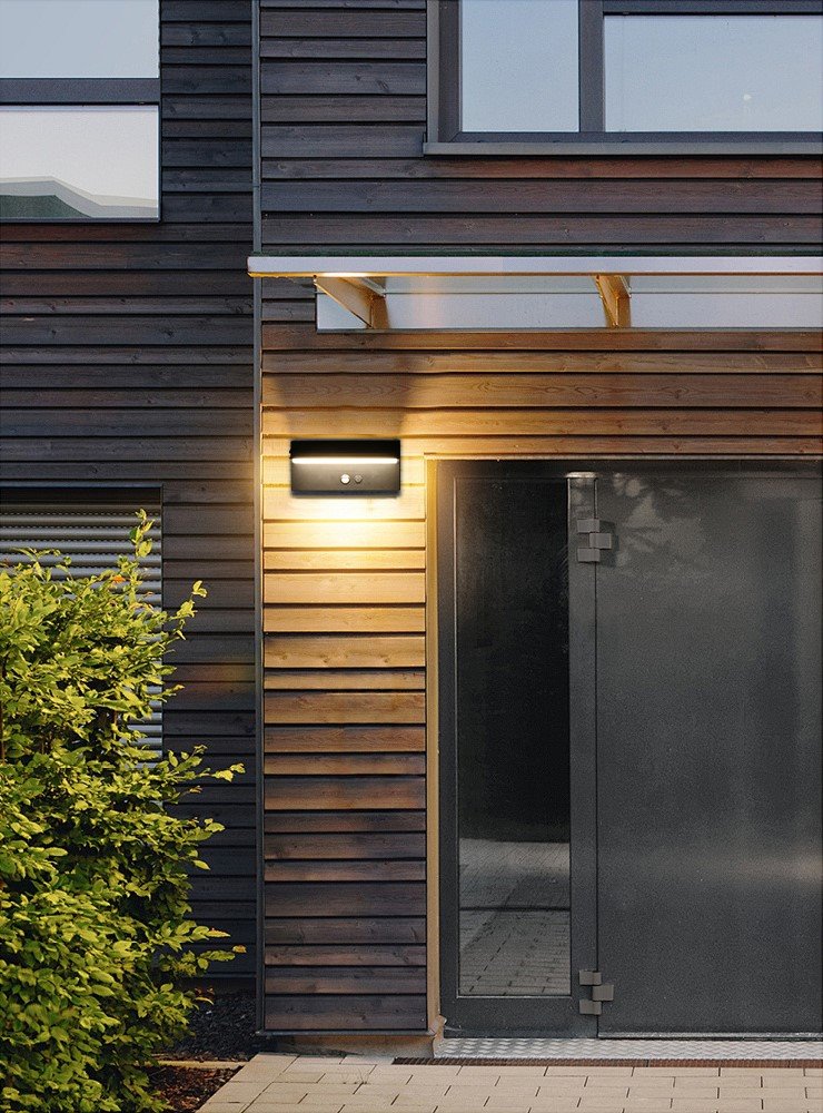 IMMAX SUN DOWN venkovní solární nástěnné LED osvětlení IP44, 900lm PIR senzor