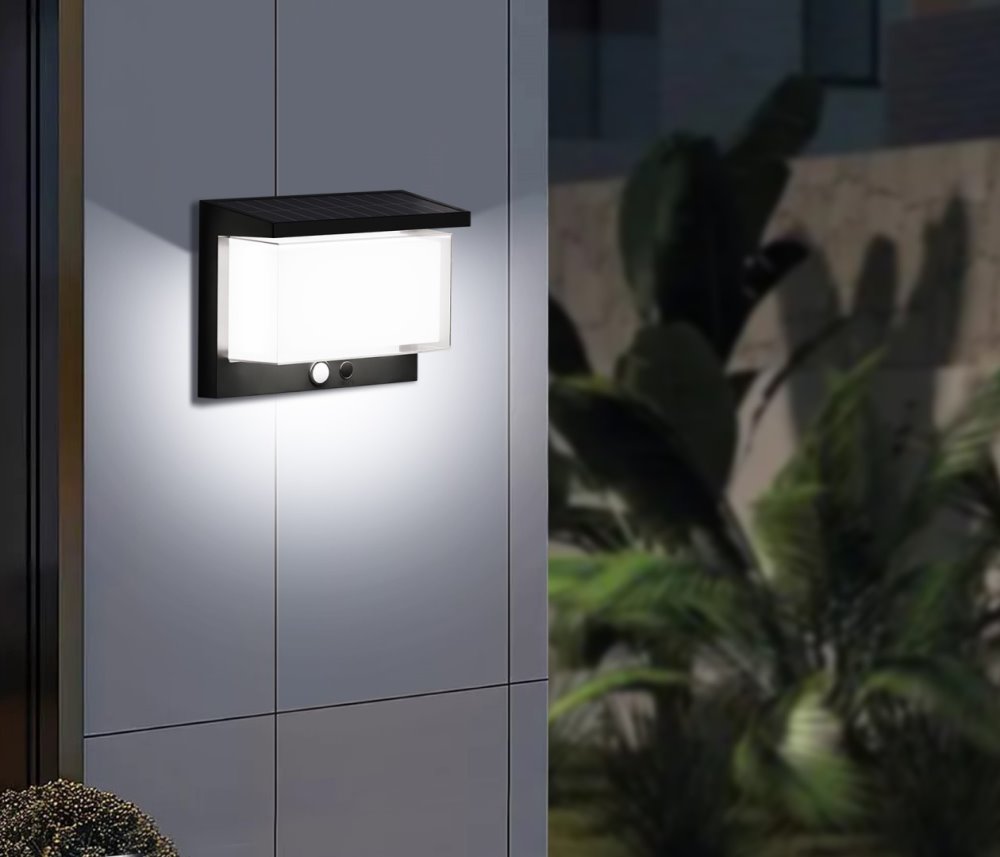 IMMAX SUN SEE venkovní solární nástěnné LED osvětlení IP44, 900lm, PIR senzor