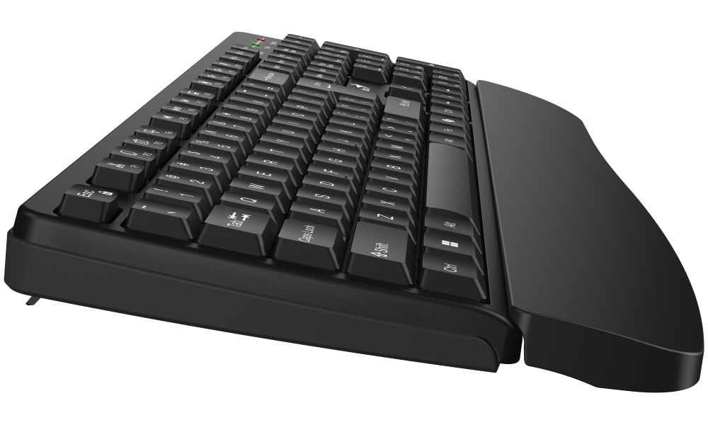 GENIUS KB-7123/ bezdrátová 2,4GHz/ ergo předložka/ Copilot/ mini receiver/ USB/ černá/ CZ+SK layout