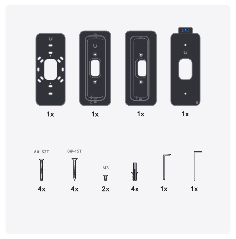 Ubiquiti G4 Doorbell Pro PoE Gang Box Mount - Držák na zeď pro G4 Doorbell Professional PoE, černý