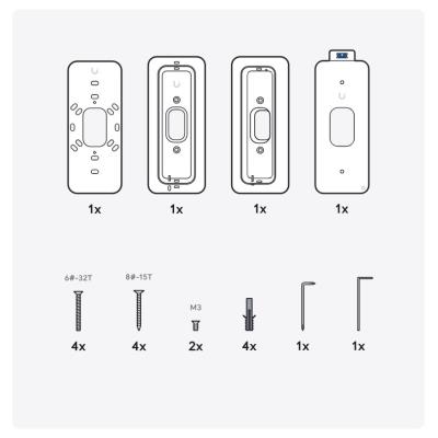 Ubiquiti G4 Doorbell Pro PoE Gang Box Mount White - Držák na zeď pro G4 Doorbell Professional PoE, bílý