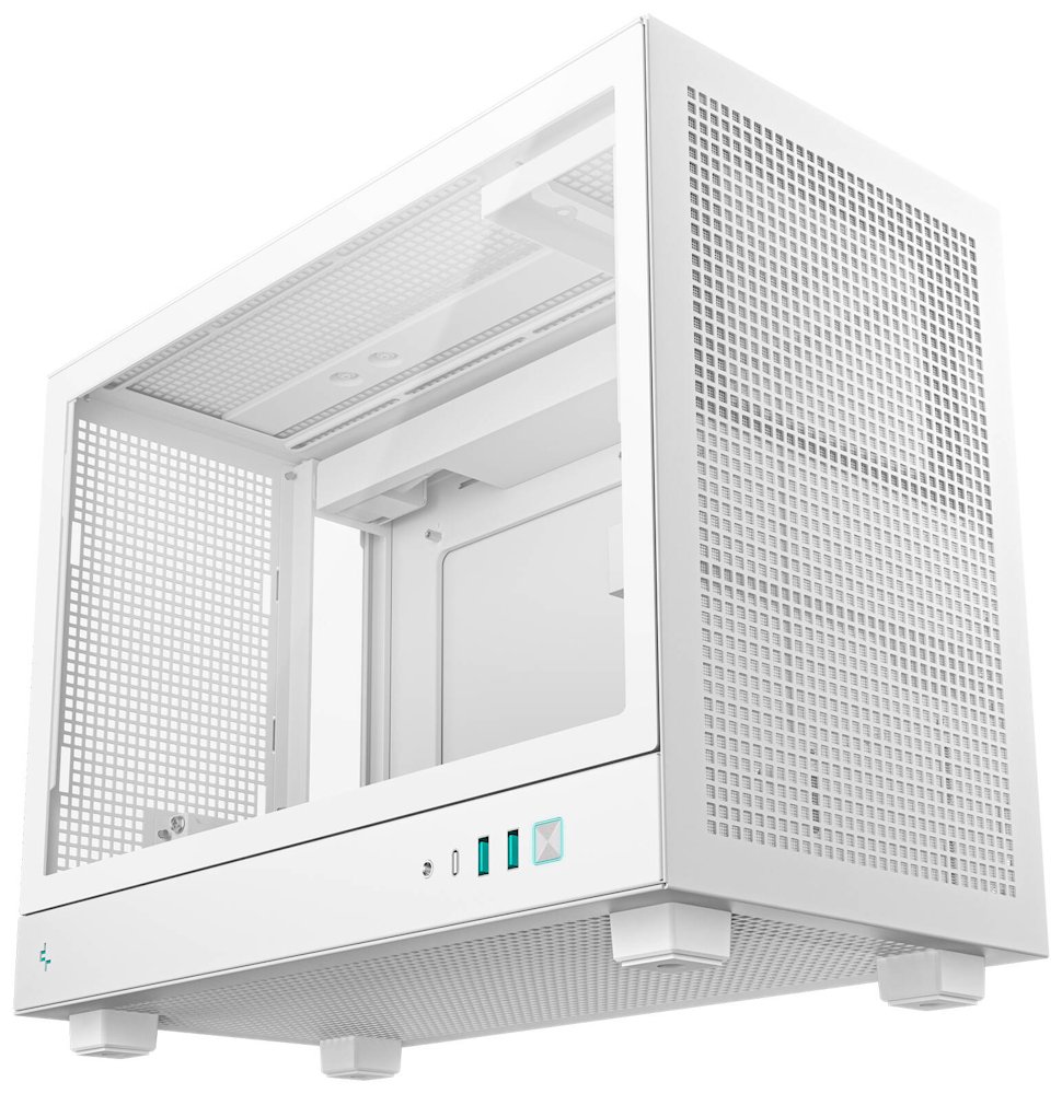 DEEPCOOL skříň CH160 Plus / micro-ATX / USB 3.0 / USB-C / prosklená bočnice / držadlo / bílá