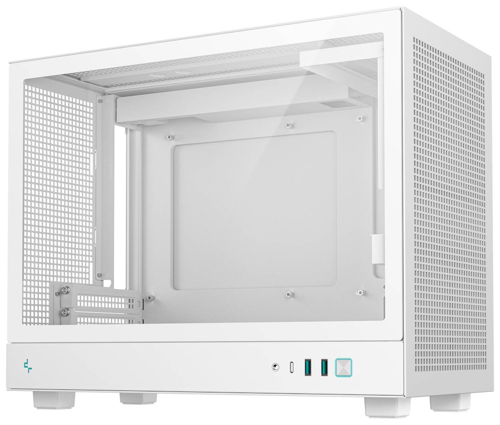 DEEPCOOL skříň CH160 Plus / micro-ATX / USB 3.0 / USB-C / prosklená bočnice / držadlo / bílá