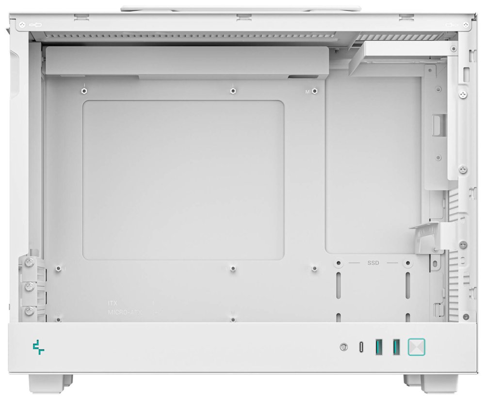 DEEPCOOL skříň CH160 Plus / micro-ATX / USB 3.0 / USB-C / prosklená bočnice / držadlo / bílá