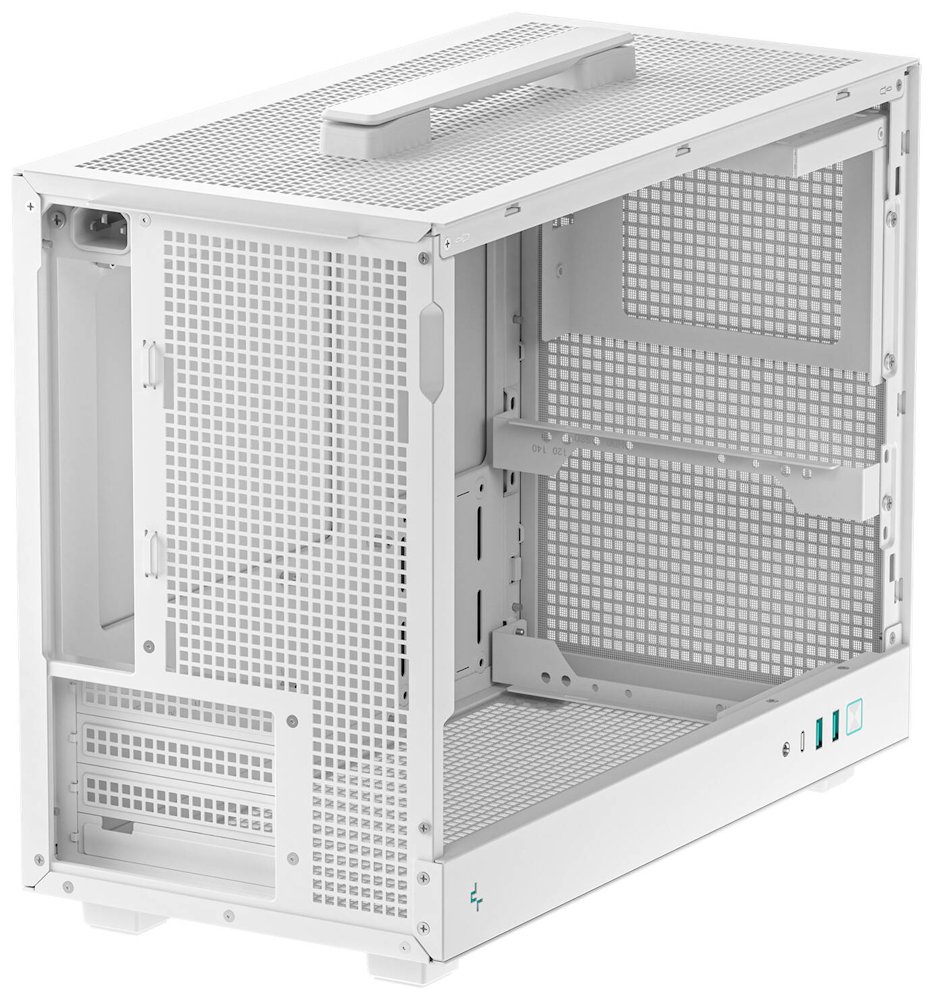 DEEPCOOL skříň CH160 Plus / micro-ATX / USB 3.0 / USB-C / prosklená bočnice / držadlo / bílá