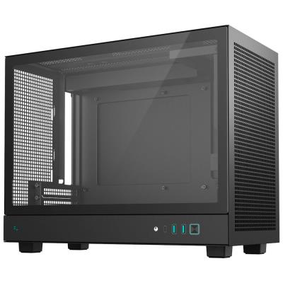 DEEPCOOL skříň CH160 Plus / micro-ATX / USB 3.0 / USB-C / prosklená bočnice / držadlo / černá