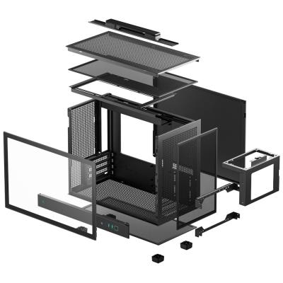 DEEPCOOL skříň CH160 Plus / micro-ATX / USB 3.0 / USB-C / prosklená bočnice / držadlo / černá
