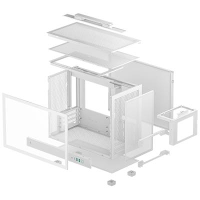 DEEPCOOL skříň CH160 Plus / micro-ATX / USB 3.0 / USB-C / prosklená bočnice / držadlo / bílá