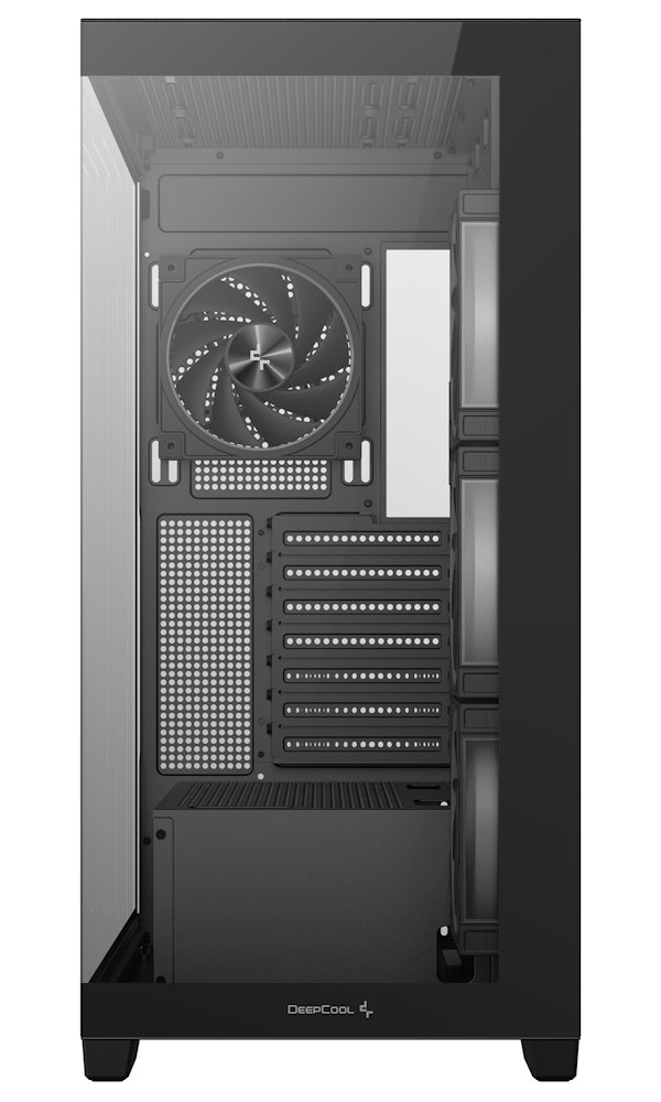 DEEPCOOL skříň CG580 4F V2 / ATX / 4x120mm ARGB fans / 2xUSB 3.0 / panoramatická / tvrzené sklo / černá