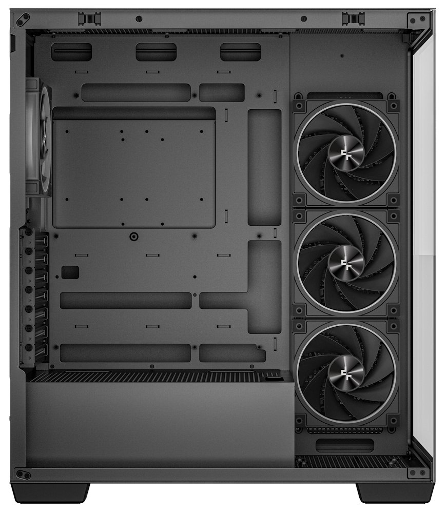 DEEPCOOL skříň CG580 4F V2 / ATX / 4x120mm ARGB fans / 2xUSB 3.0 / panoramatická / tvrzené sklo / černá