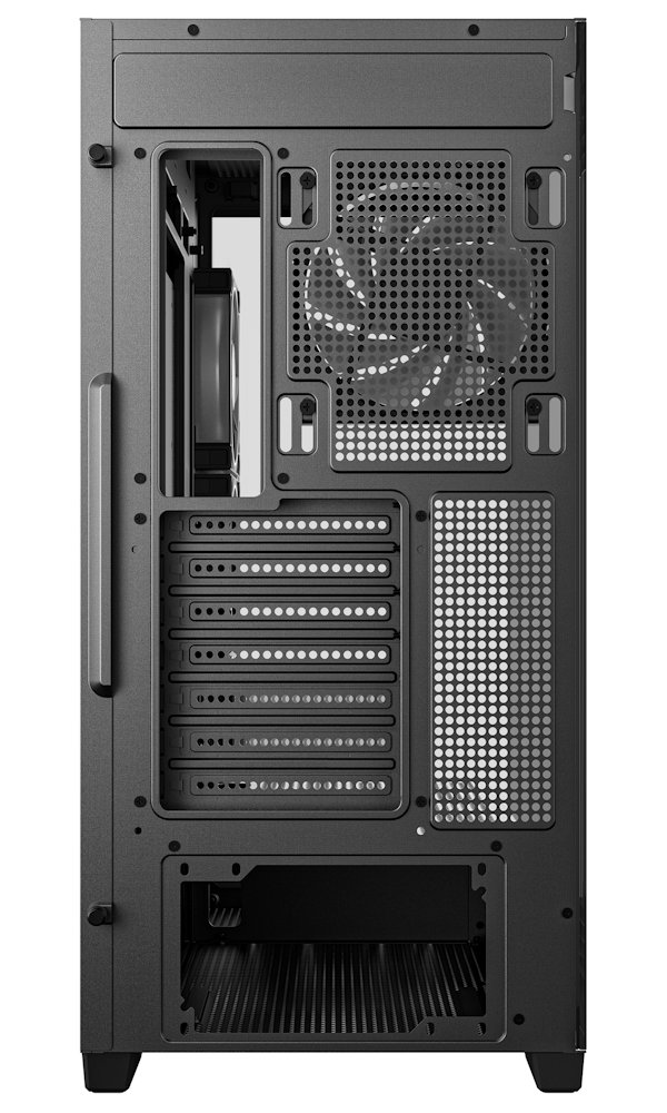 DEEPCOOL skříň CG580 4F V2 / ATX / 4x120mm ARGB fans / 2xUSB 3.0 / panoramatická / tvrzené sklo / černá