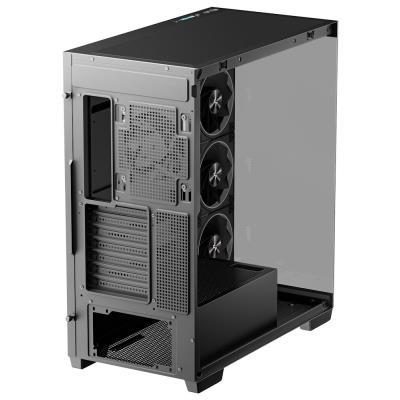 DEEPCOOL skříň CG580 4F V2 / ATX / 4x120mm ARGB fans / 2xUSB 3.0 / panoramatická / tvrzené sklo / černá