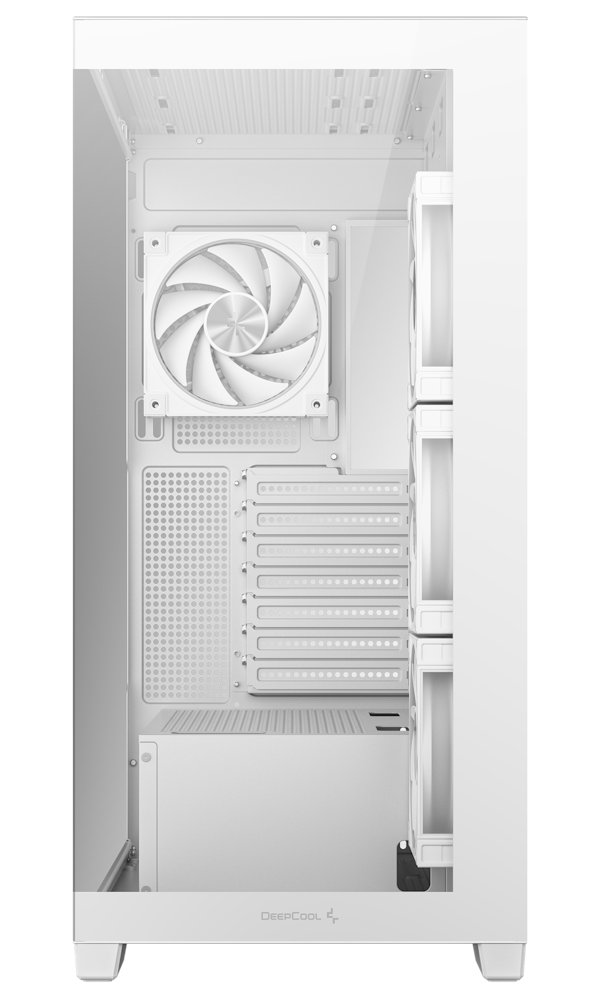 DEEPCOOL skříň CG580 4F V2 / ATX / 4x120mm ARGB fans / 2xUSB 3.0 / panoramatická / tvrzené sklo / bílá