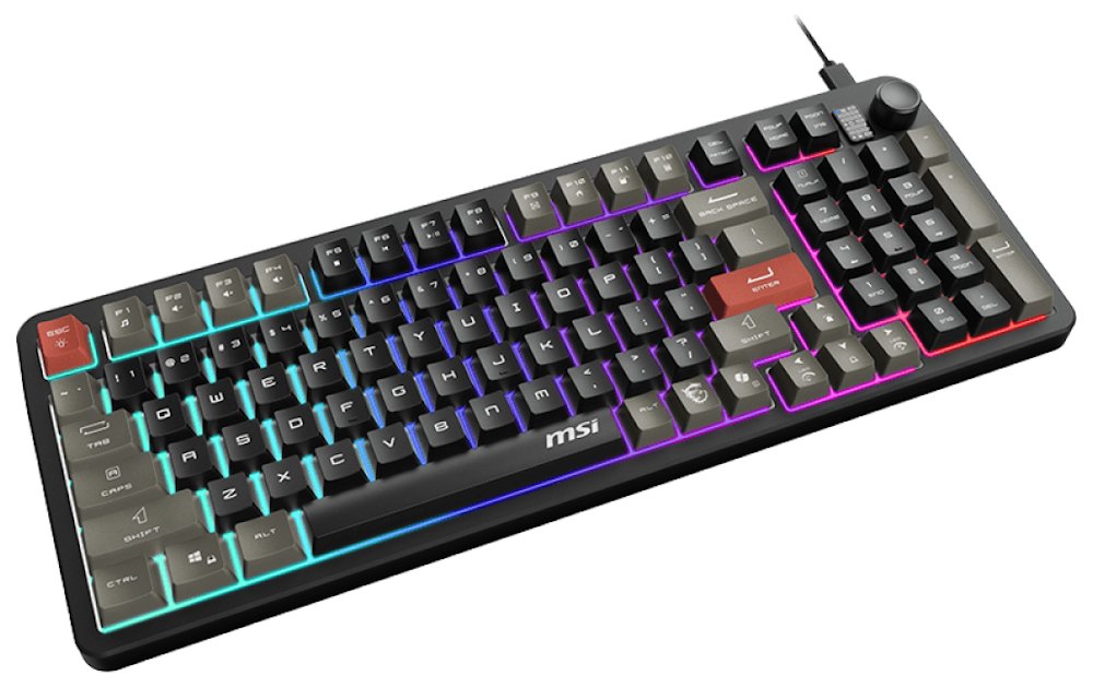 MSI herní klávesnice FORGE GK110/ drátová/ RGB podsvícení/ USB/ CZ+SK layout