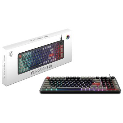 MSI herní klávesnice FORGE GK110/ drátová/ RGB podsvícení/ USB/ CZ+SK layout