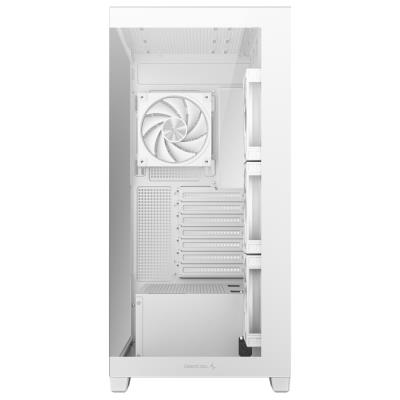 DEEPCOOL skříň CG580 4F V2 / ATX / 4x120mm ARGB fans / 2xUSB 3.0 / panoramatická / tvrzené sklo / bílá