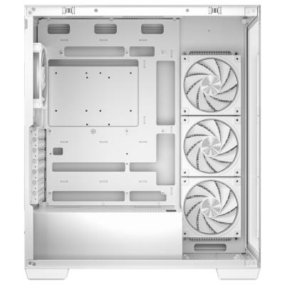 DEEPCOOL skříň CG580 4F V2 / ATX / 4x120mm ARGB fans / 2xUSB 3.0 / panoramatická / tvrzené sklo / bílá