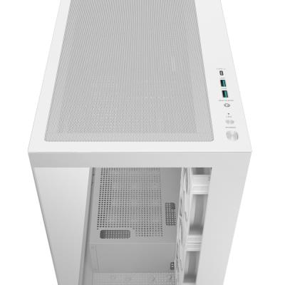DEEPCOOL skříň CG580 4F V2 / ATX / 4x120mm ARGB fans / 2xUSB 3.0 / panoramatická / tvrzené sklo / bílá