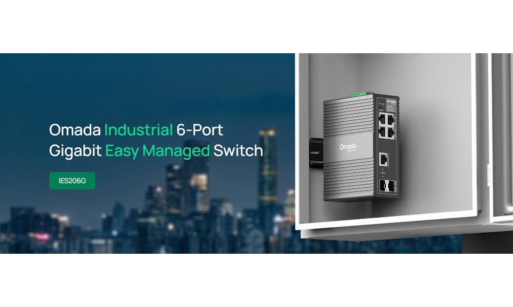 TP-Link IES206G - 6-portový Omada Industry Switch, 4x GLAN, 1x SFP, 1x Combo Gigabit SFP