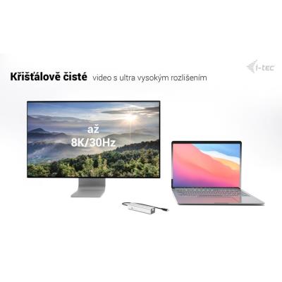 i-tec USB-C Charging Metal HUB 5port with USB-C video 8K, Power Delivery 85W