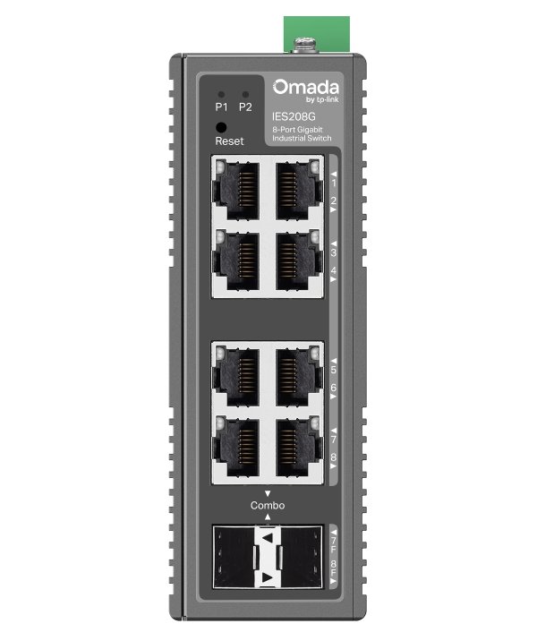 TP-Link IES208G - 8-portový Omada Industry Switch, 6x GLAN, 2x Combo Gigabit SFP