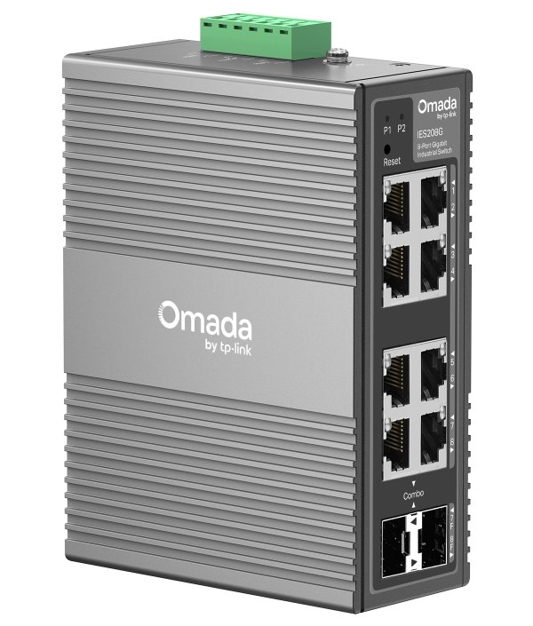 TP-Link IES208G - 8-portový Omada Industry Switch, 6x GLAN, 2x Combo Gigabit SFP