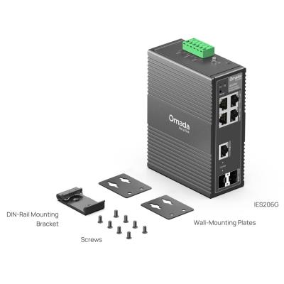 TP-Link IES206G - 6-portový Omada Industry Switch, 4x GLAN, 1x SFP, 1x Combo Gigabit SFP
