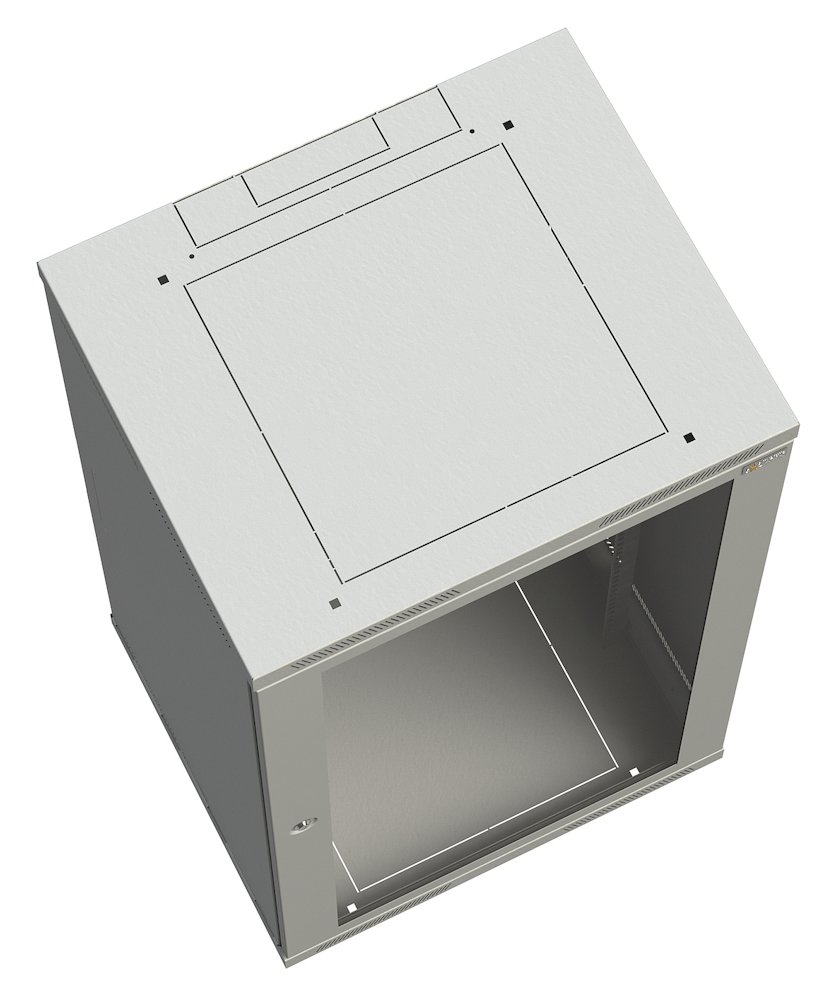 Solarix rozvaděč nástěnný SENSA 15U 500mm, dveře sklo, šedá RAL 7035, SENSA-15U-65-11-G