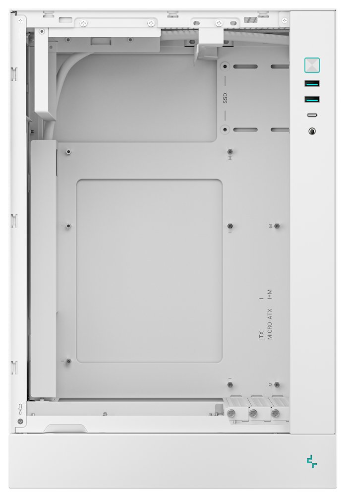 DEEPCOOL skříň CH170 Plus / vertikální microATX / 2xUSB 3.0 / USB-C / bílá