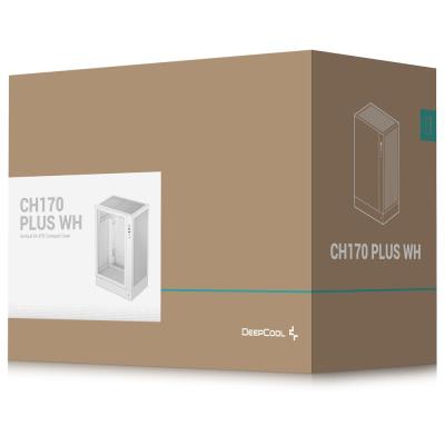 DEEPCOOL skříň CH170 Plus / vertikální microATX / 2xUSB 3.0 / USB-C / bílá