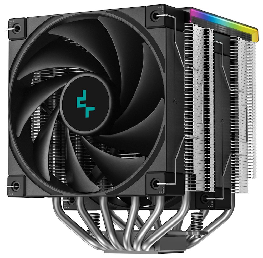 DEEPCOOL chladič AK620 Digital SE / 2x120mm fan / 6x heatpipes / pro Intel i AMD/ digitální display / černý